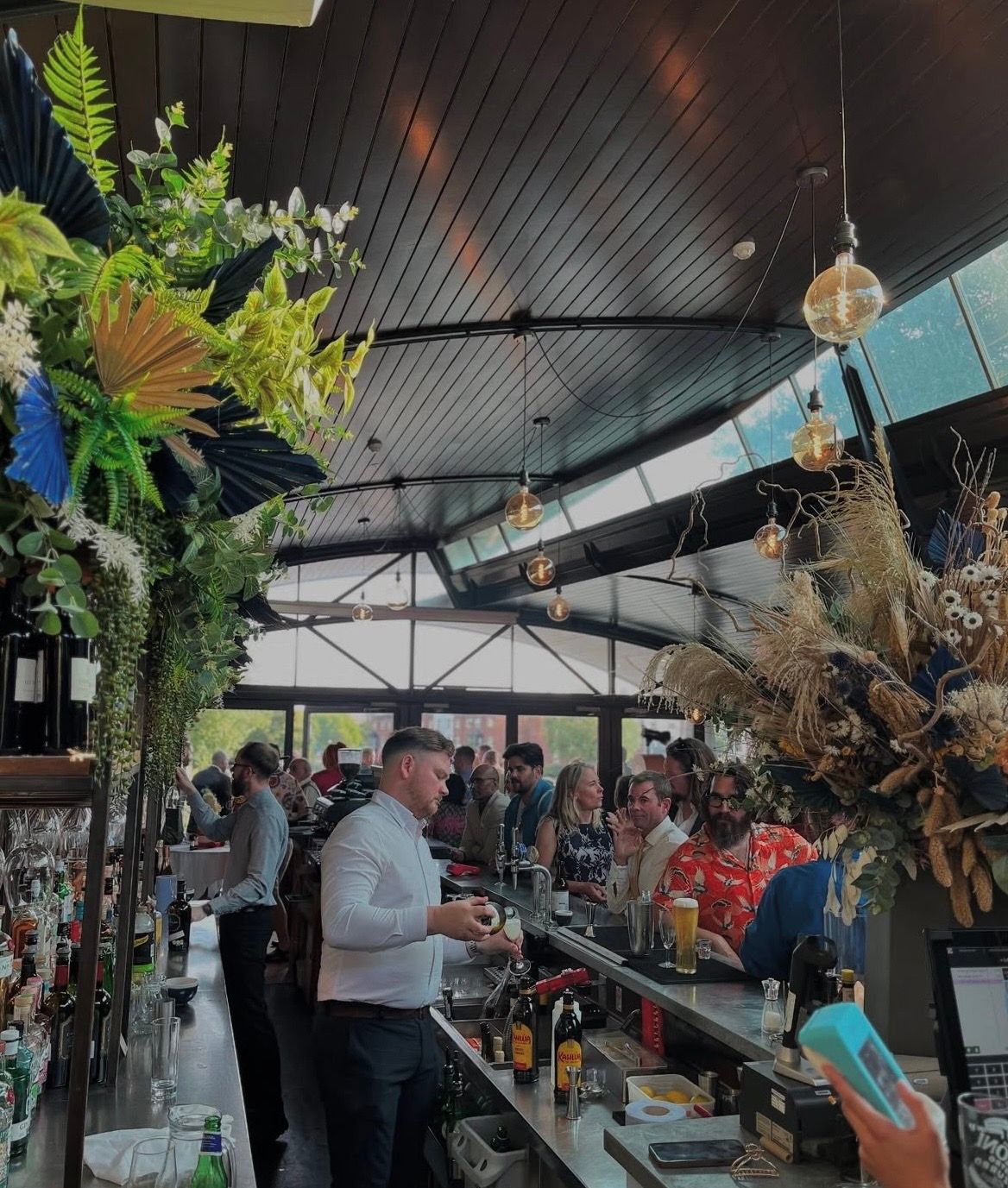 busy bar environment at the Riverstation