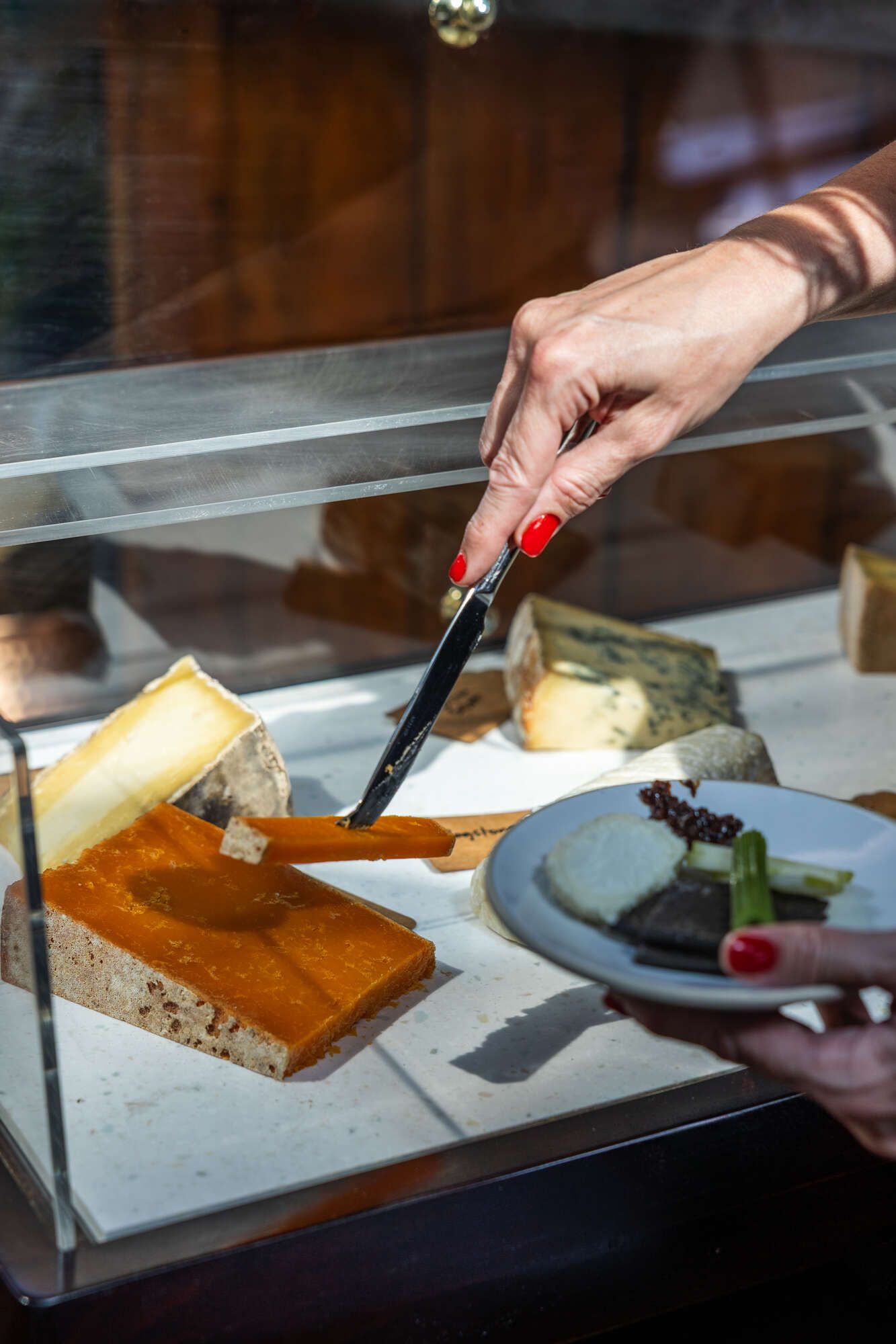 British cheeses from Riverstations Cheese trolly
