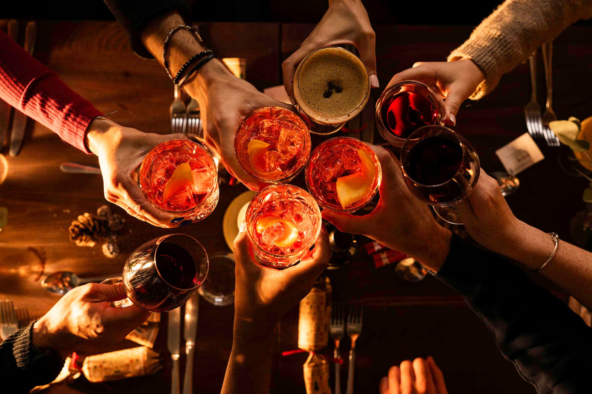 Winter cocktail serves